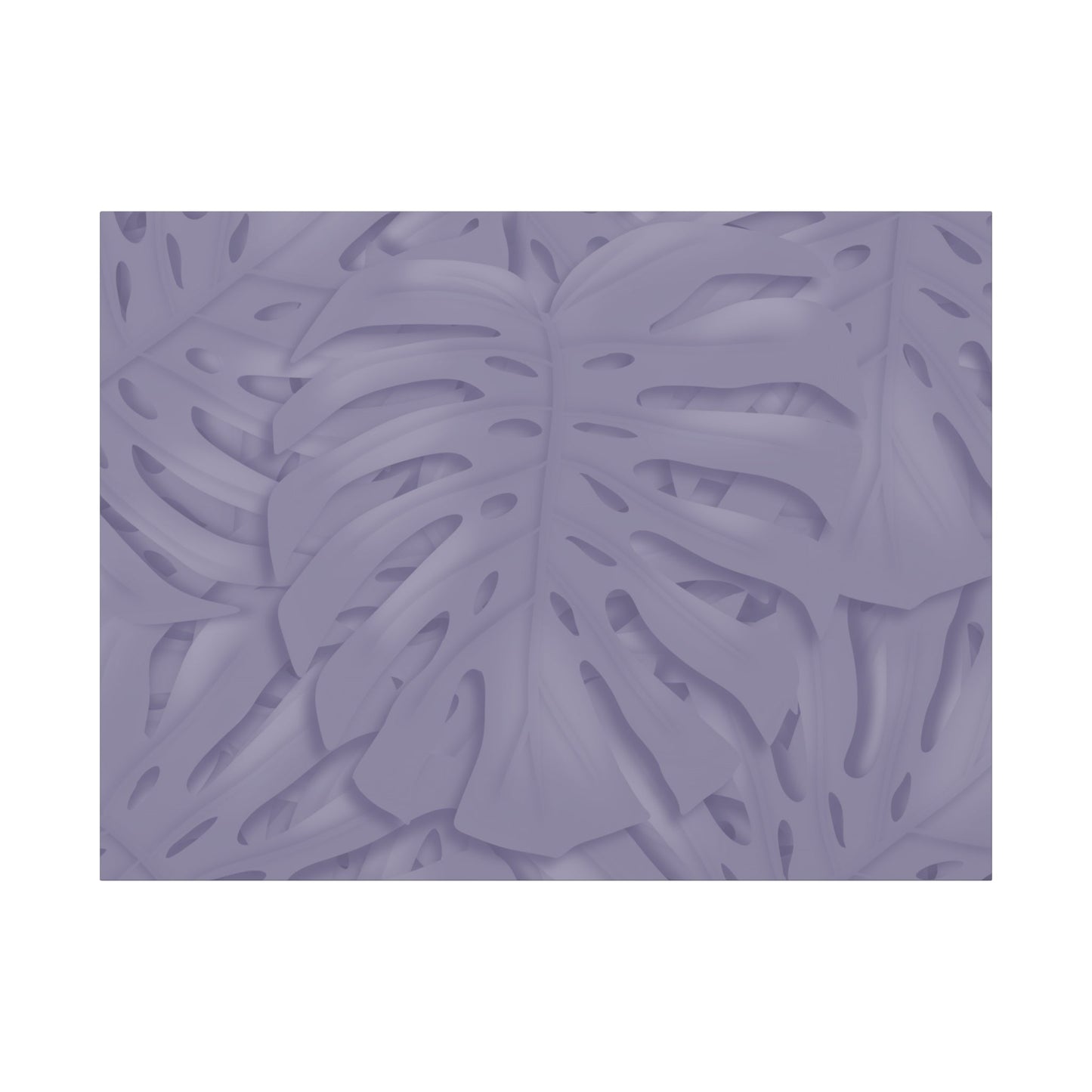 Violet Monstera Canvas Print – Botanical Wall Art