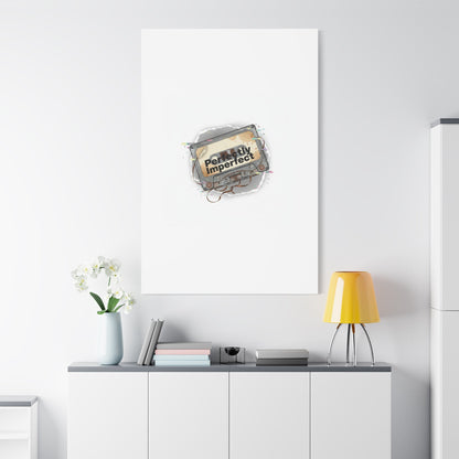 Perfectly Imperfect Cassette, Canvas Print | Analog Error, glitch art static