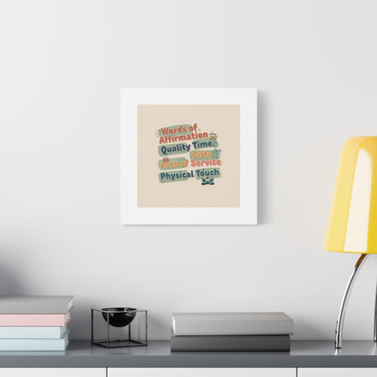 Love Languages List Matte Canvas Wall Art | love language meme, relationship humor