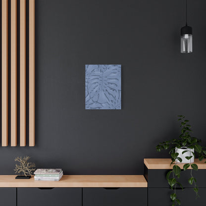 Blue Monstera Canvas Print – Botanical Wall Art