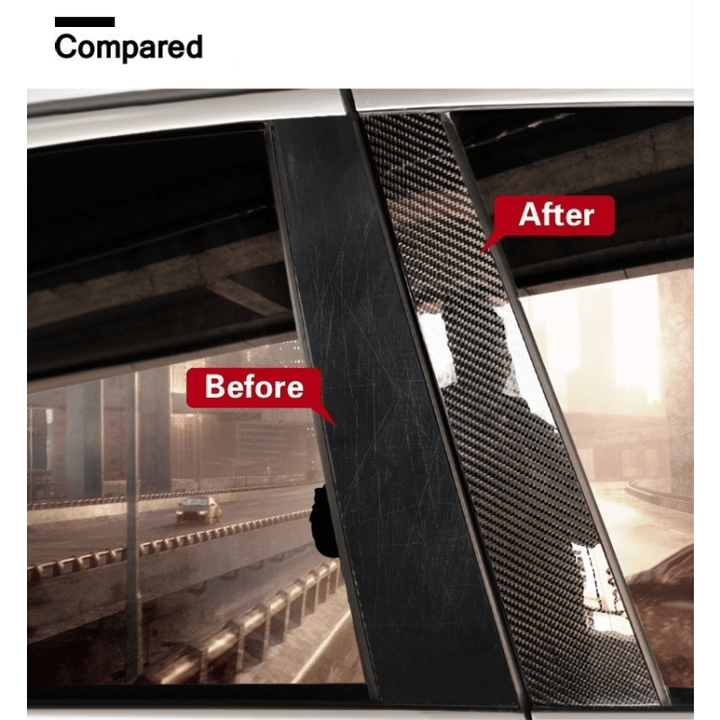 Carbon Fiber Vinyl Self Adhesive Film,  Wrap Film,  Door Sill Protector Bumper Protector Carbon Fiber Film Gloss Black Vinyl Automotive Wrap Film Self-Adhesive Anti-Collision Film Fits for Most  DIY Decals