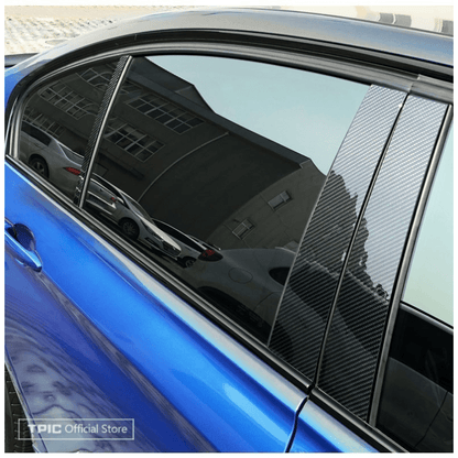 Carbon Fiber Vinyl Self Adhesive Film,  Wrap Film,  Door Sill Protector Bumper Protector Carbon Fiber Film Gloss Black Vinyl Automotive Wrap Film Self-Adhesive Anti-Collision Film Fits for Most  DIY Decals