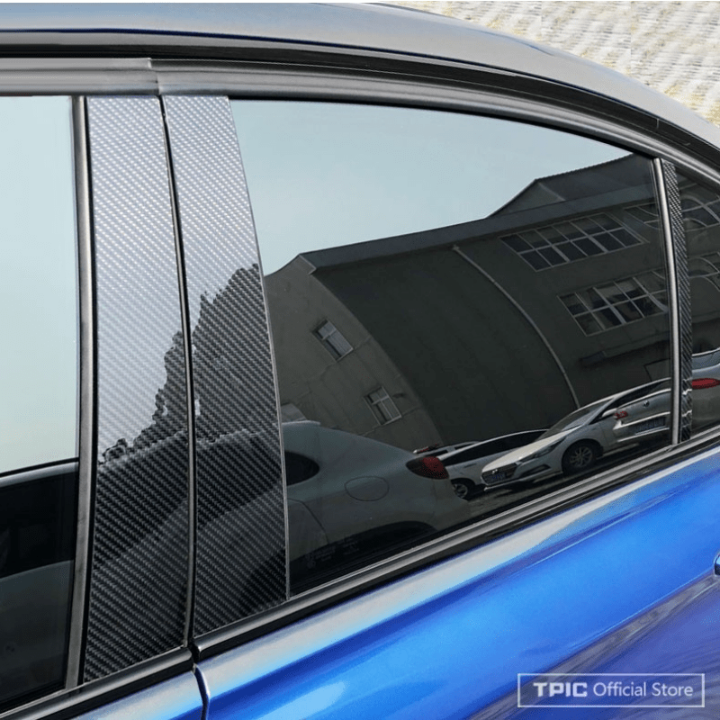 Carbon Fiber Vinyl Self Adhesive Film,  Wrap Film,  Door Sill Protector Bumper Protector Carbon Fiber Film Gloss Black Vinyl Automotive Wrap Film Self-Adhesive Anti-Collision Film Fits for Most  DIY Decals