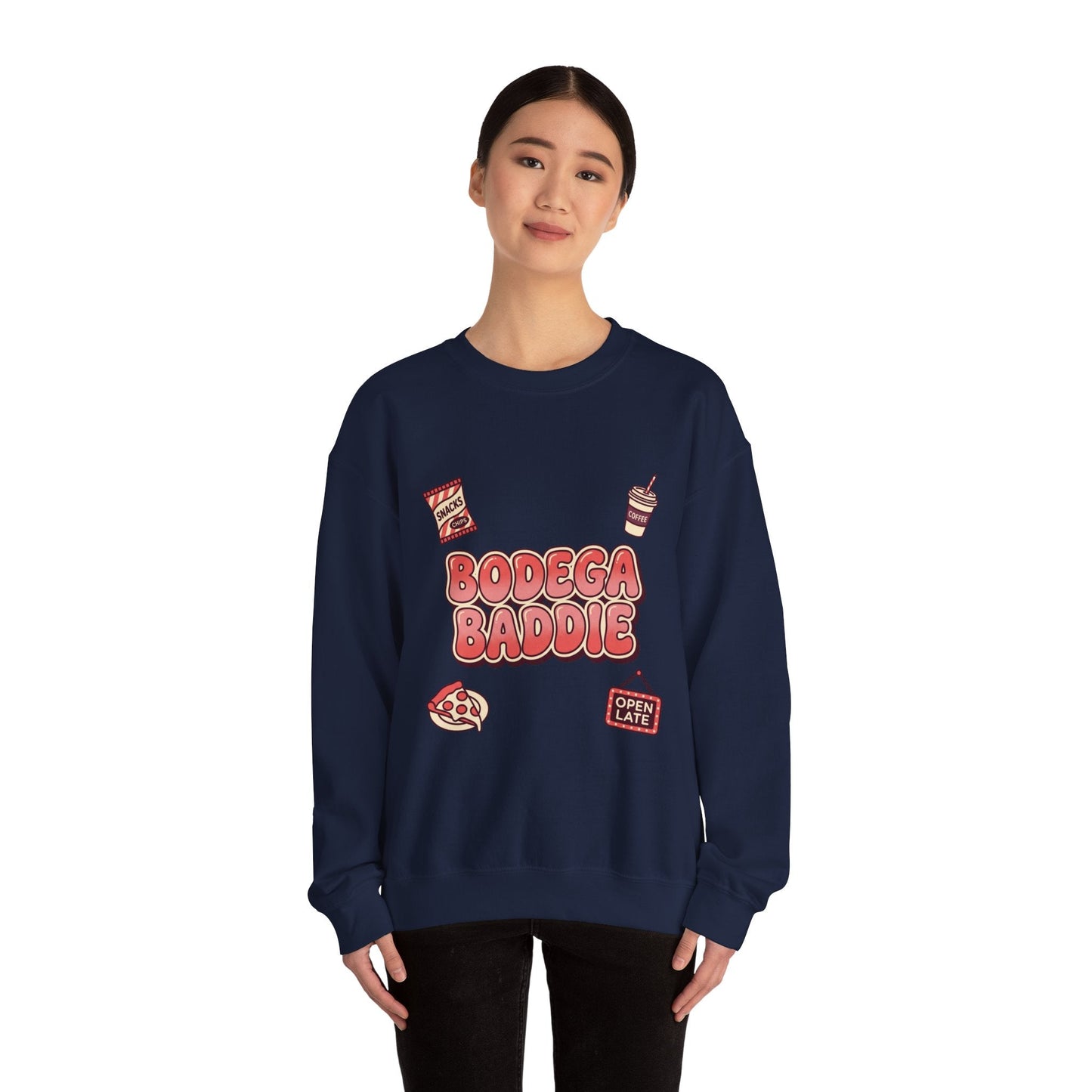 Bodega Baddie Crewneck Sweatshirt | NYC, Spanglish, Y2K Deli Sign