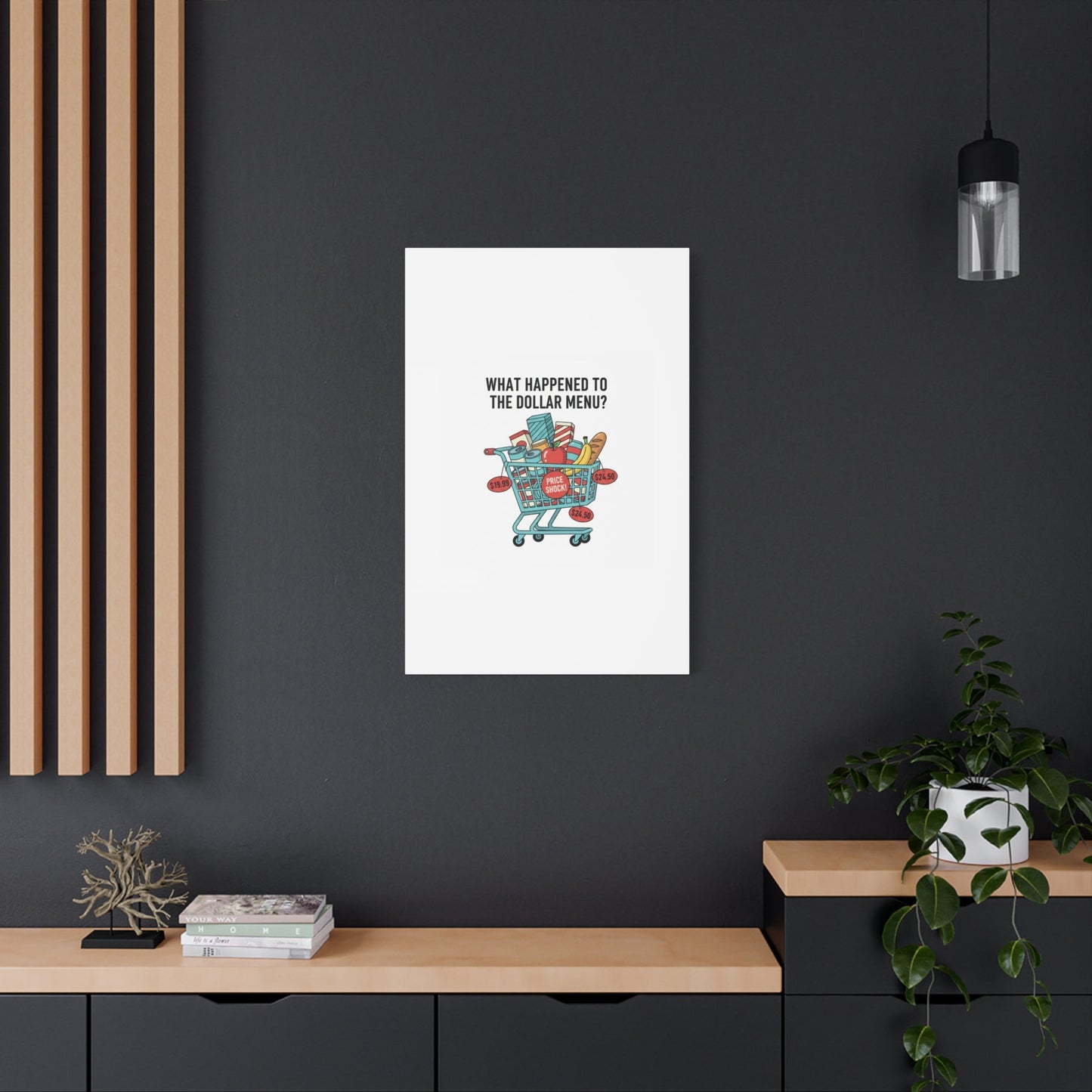 What Happened to the Dollar Menu? Canvas | Grocery Prices Meme, Price Shock Wall Art