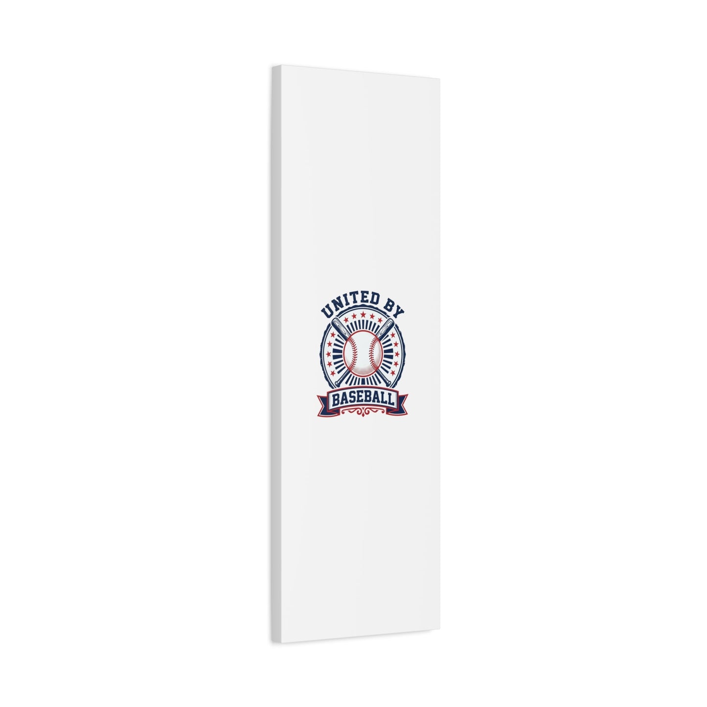 United by Baseball Canvas | Patriotic Baseball Graphic, Red White Blue Wall Art