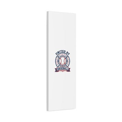 United by Baseball Canvas | Patriotic Baseball Graphic, Red White Blue Wall Art