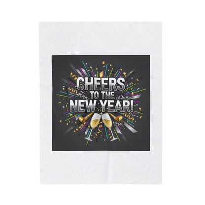 Cheers to the New Year! Plush Blanket | NYE countdown, champagne sparkle