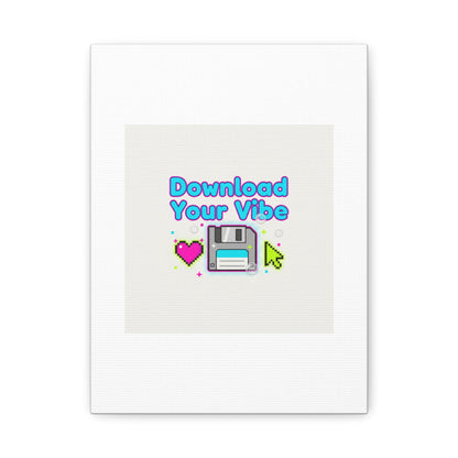 Download Your Vibe Canvas | Y2K Retro Tech, Pixel Floppy Disk Poster