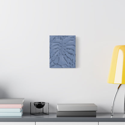 Blue Monstera Canvas Print – Botanical Wall Art