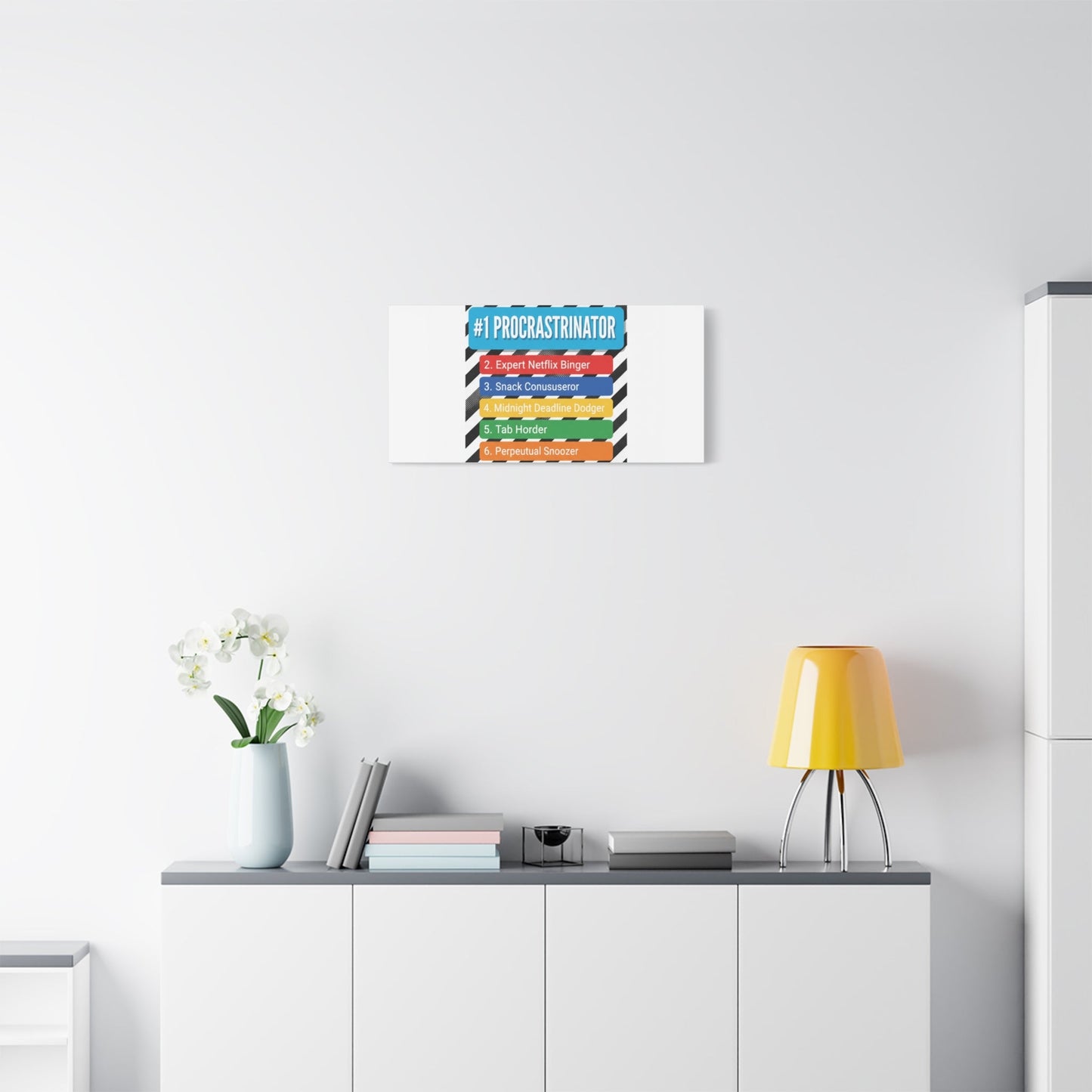 #1 Procrastinator Canvas, Rank-Style List Poster | Top-List Ranking Obsession