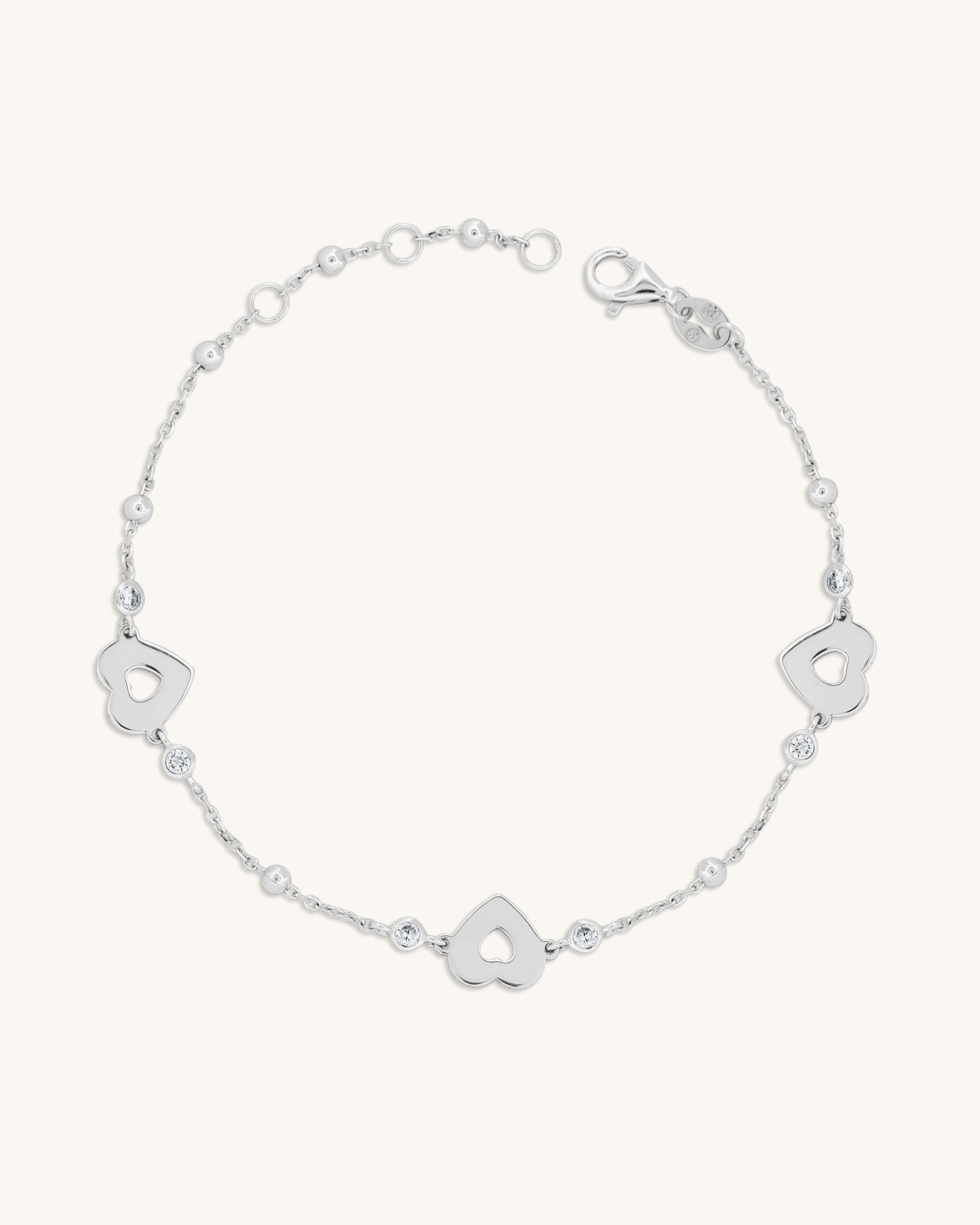 Triple Open Heart Bracelet