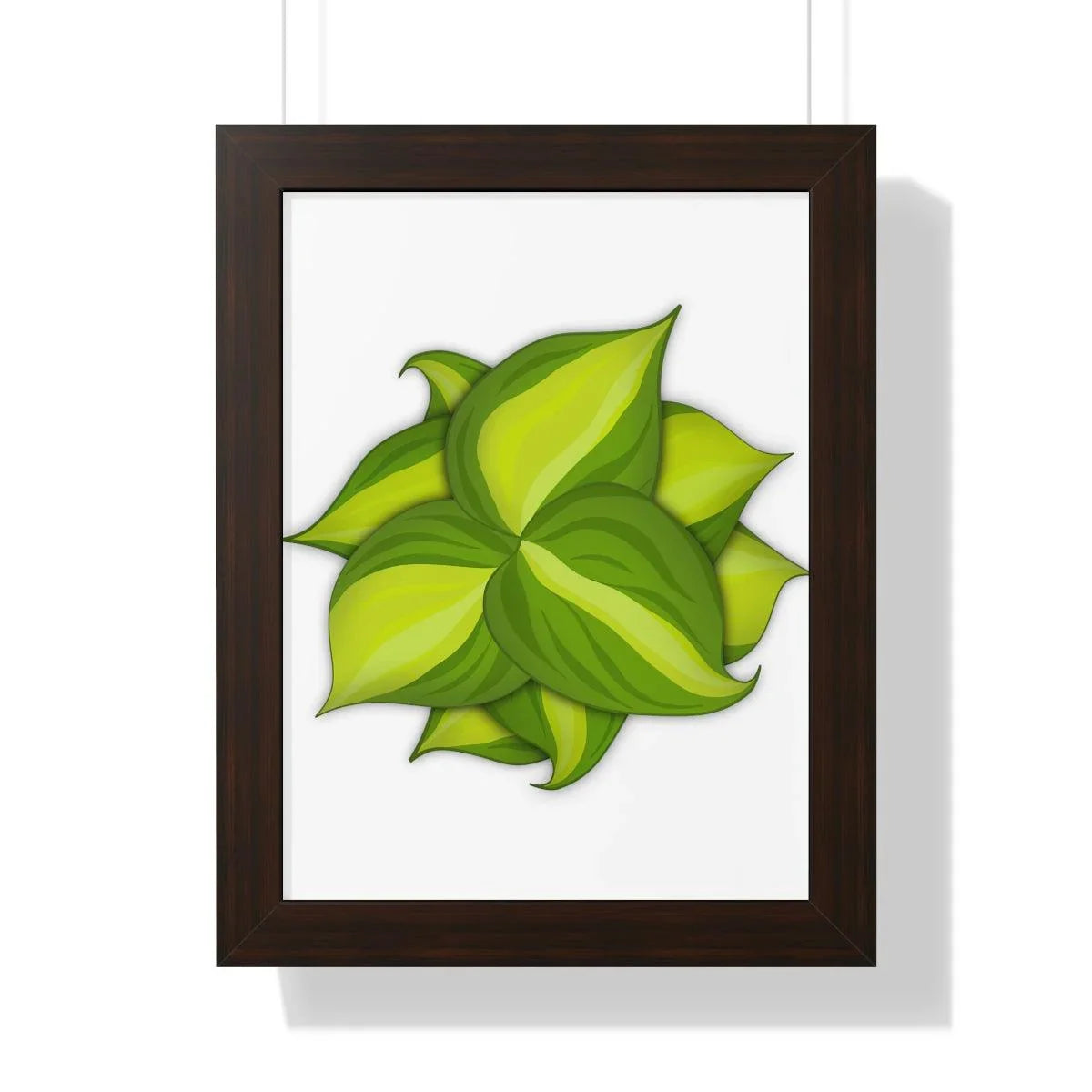Philodendron Brasil Framed Print – Botanical Wall Art