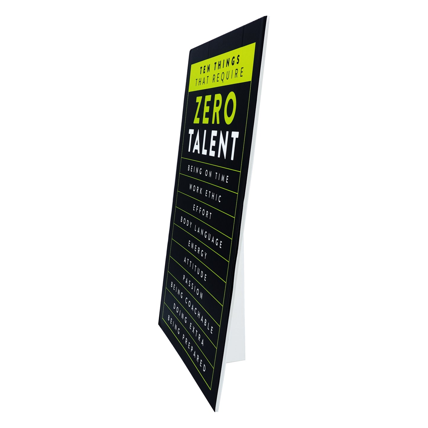 Green Motivational Wall Art - Hard Work Sign