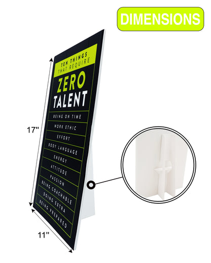 Green Motivational Wall Art - Hard Work Sign