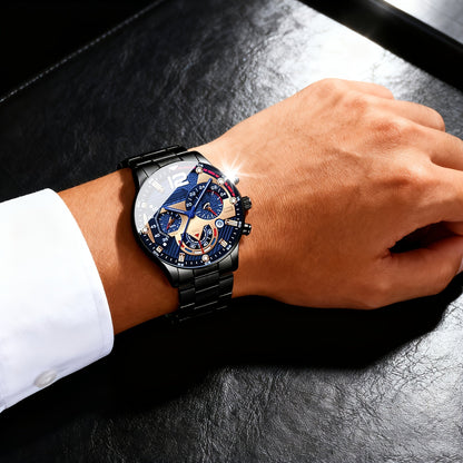 5pcs Men's Business Fashion High-End Elegant Versatile Watch Set Perfect Gift for Friends On Holidays And Birthdays Holiday Gifts Birthday Presents Elegant Design Sophisticated Timepiece Premium Materials Watch Set for Men Wr