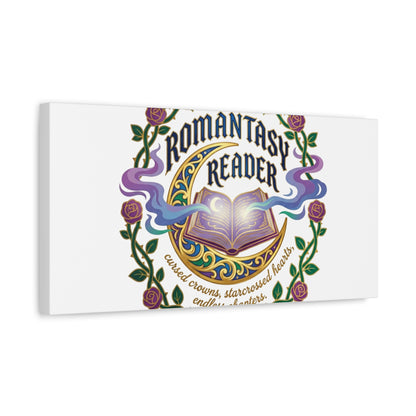 Romantasy Reader Canvas Print | enchanted bookish celestial gothic