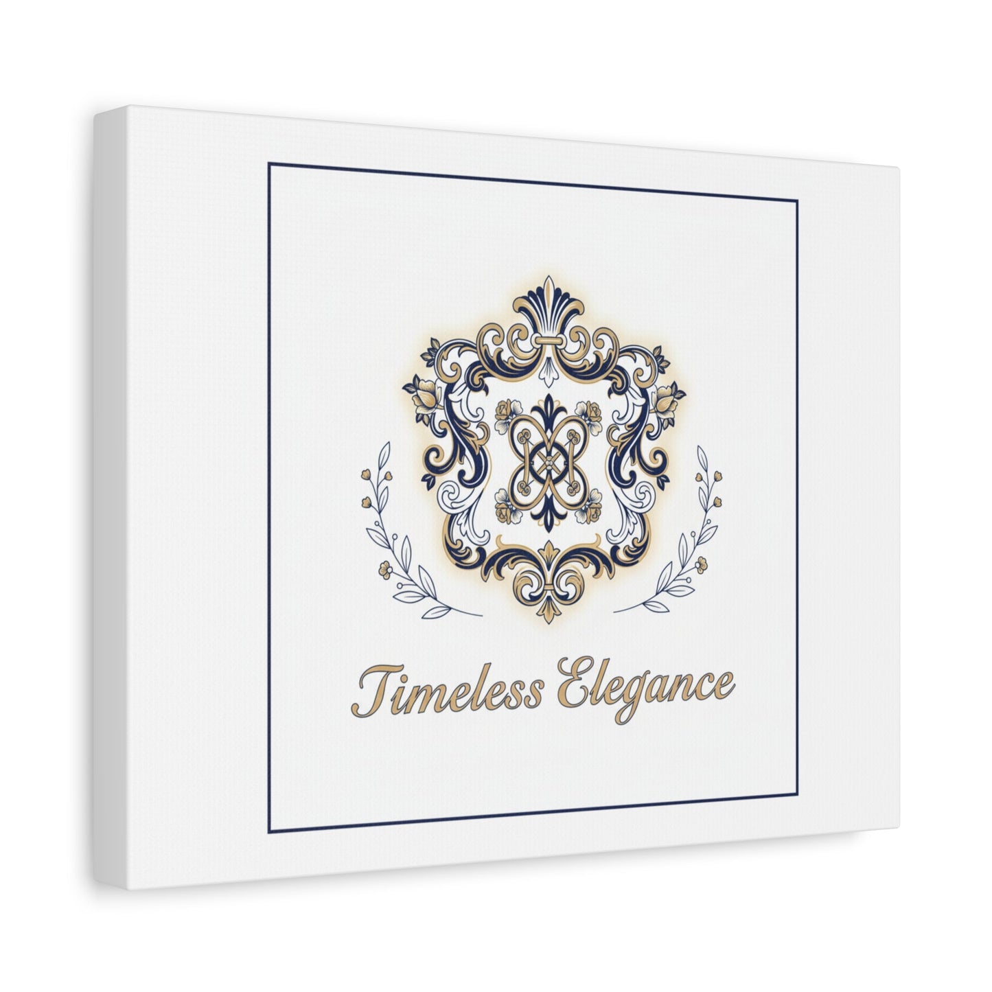 Ornate Brooch Emblem Canvas | Vintage Formalwear Accents, Baroque Print