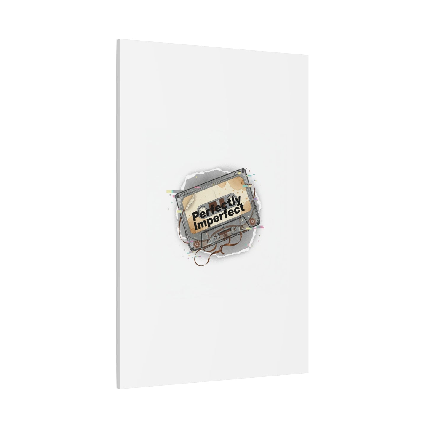 Perfectly Imperfect Cassette, Canvas Print | Analog Error, glitch art static