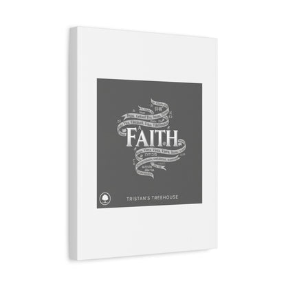 handwritten faith ribbon Canvas | sketch aesthetic, doodle design