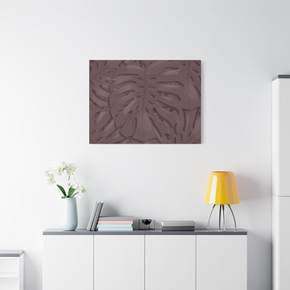 Merlot Monstera Canvas Print – Botanical Wall Art