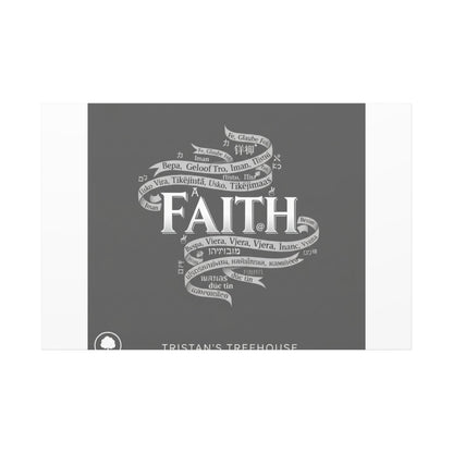 handwritten faith ribbon Canvas | sketch aesthetic, doodle design