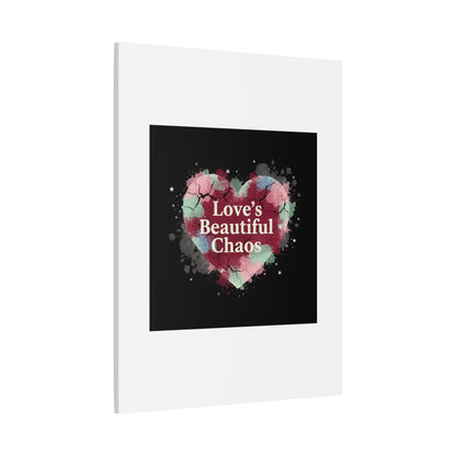 Love's Beautiful Chaos Canvas Print | Soft Grunge Hearts, Distressed Heart Art
