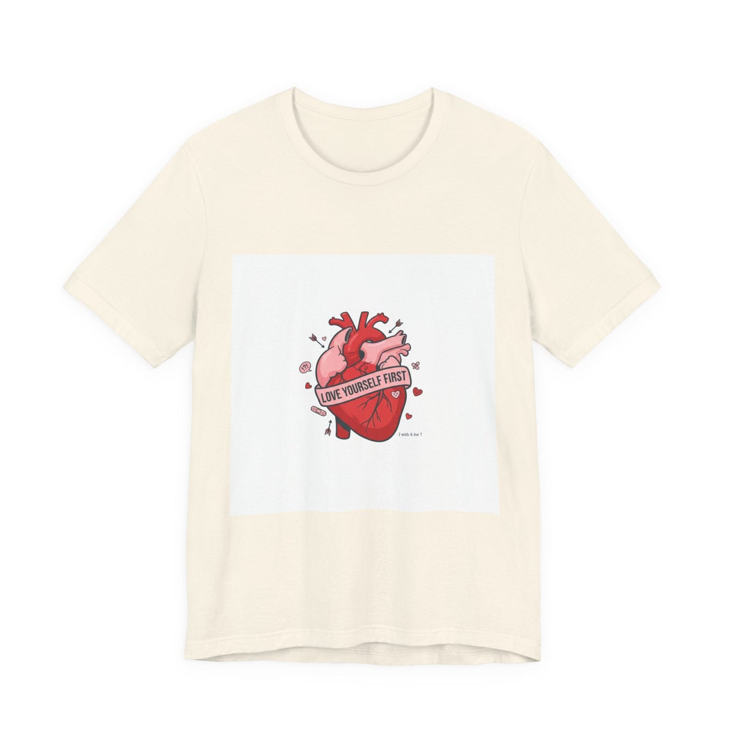 Love Yourself First Tee | anti love graphic, edgy heart shirt