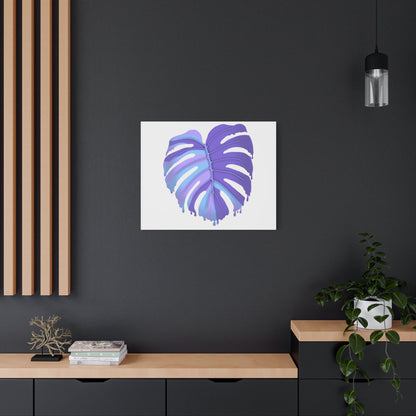 Purple Monstera Canvas Print – Botanical Wall Art
