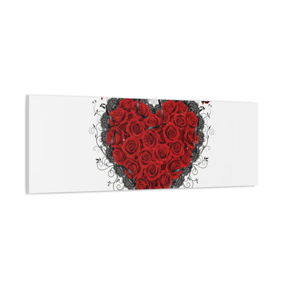 Love Dark and Deep Heart Canvas, Nu Romantic Gothic Romance, 80s Nostalgia