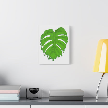 Melting Monstera Canvas Print – Botanical Wall Art