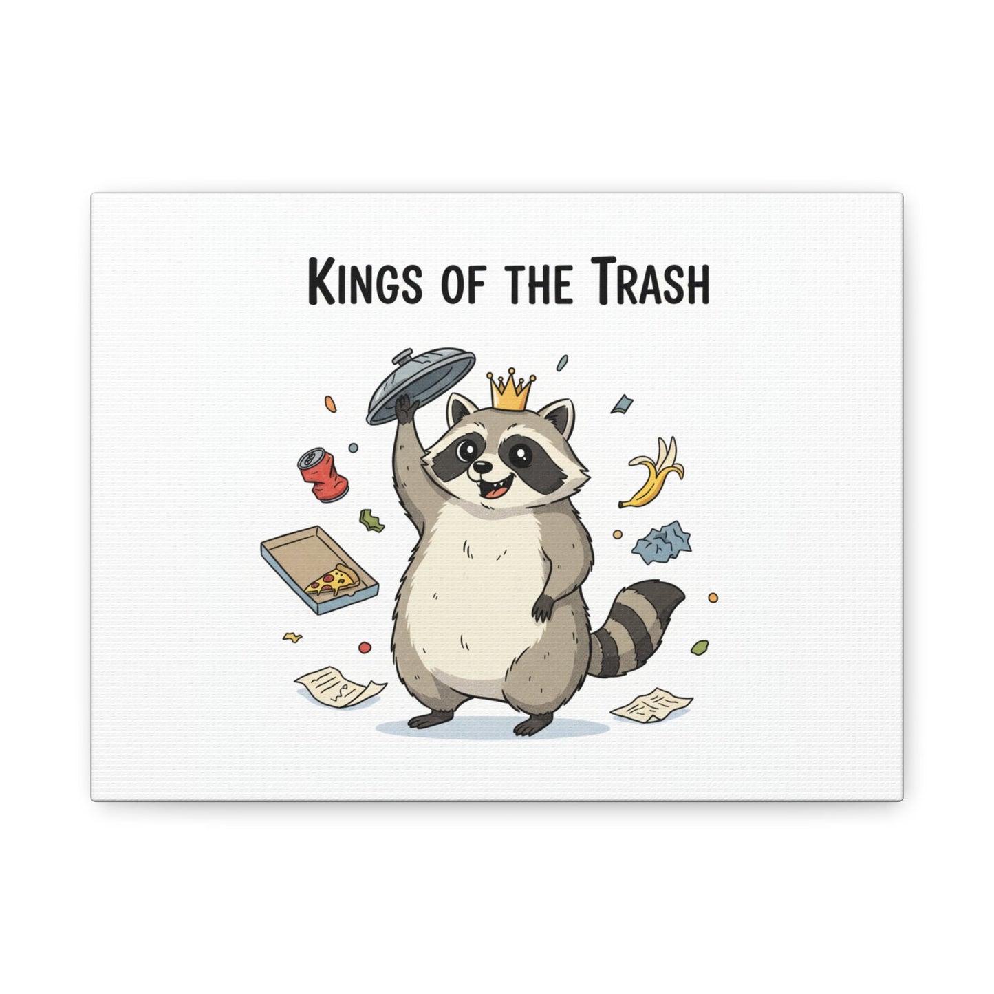 Kings of the Trash Canvas, Raccoon Doodle | Trash Panda, Goofy Critter Art