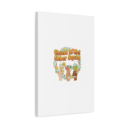 Cheers to Me Sober Squad Canvas | Dry January Mocktail Art