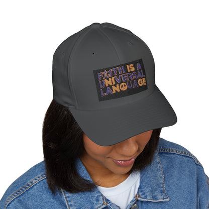 Embroidered 'Faith Is A Universal Language' Closed-Back Cap