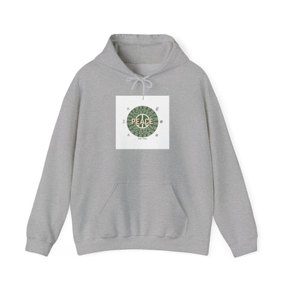 Handwritten Peace Doodle Hoodie | sketch aesthetic, hand drawn message