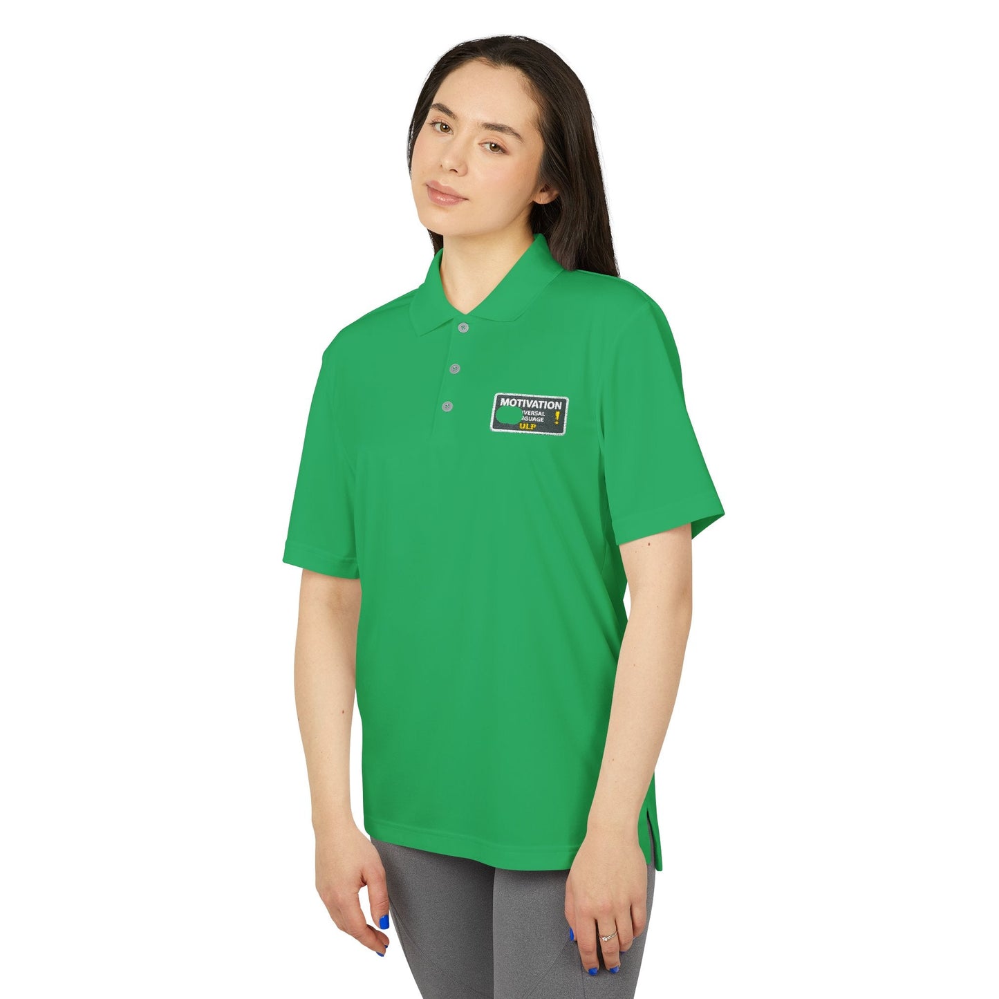 Motivation Is a Universal Language Polo — Unisex Performance Polo