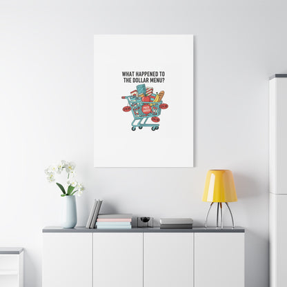 What Happened to the Dollar Menu? Canvas | Grocery Prices Meme, Price Shock Wall Art