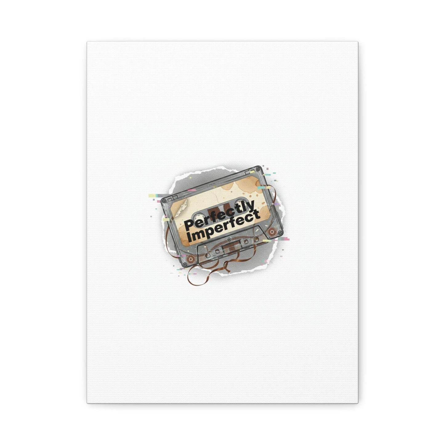 Perfectly Imperfect Cassette, Canvas Print | Analog Error, glitch art static
