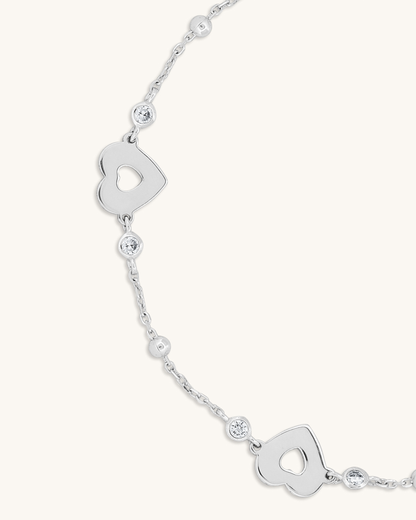 Triple Open Heart Bracelet