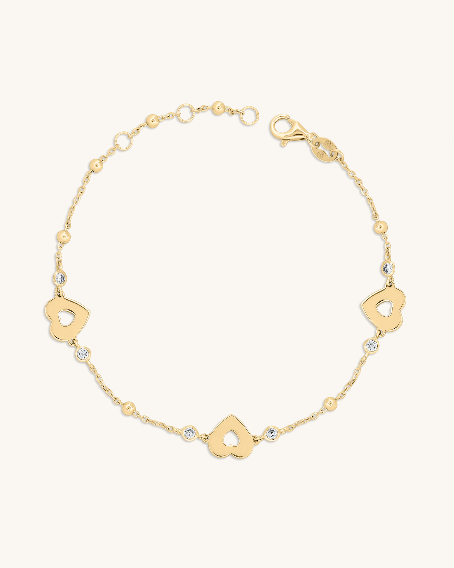 Triple Open Heart Bracelet