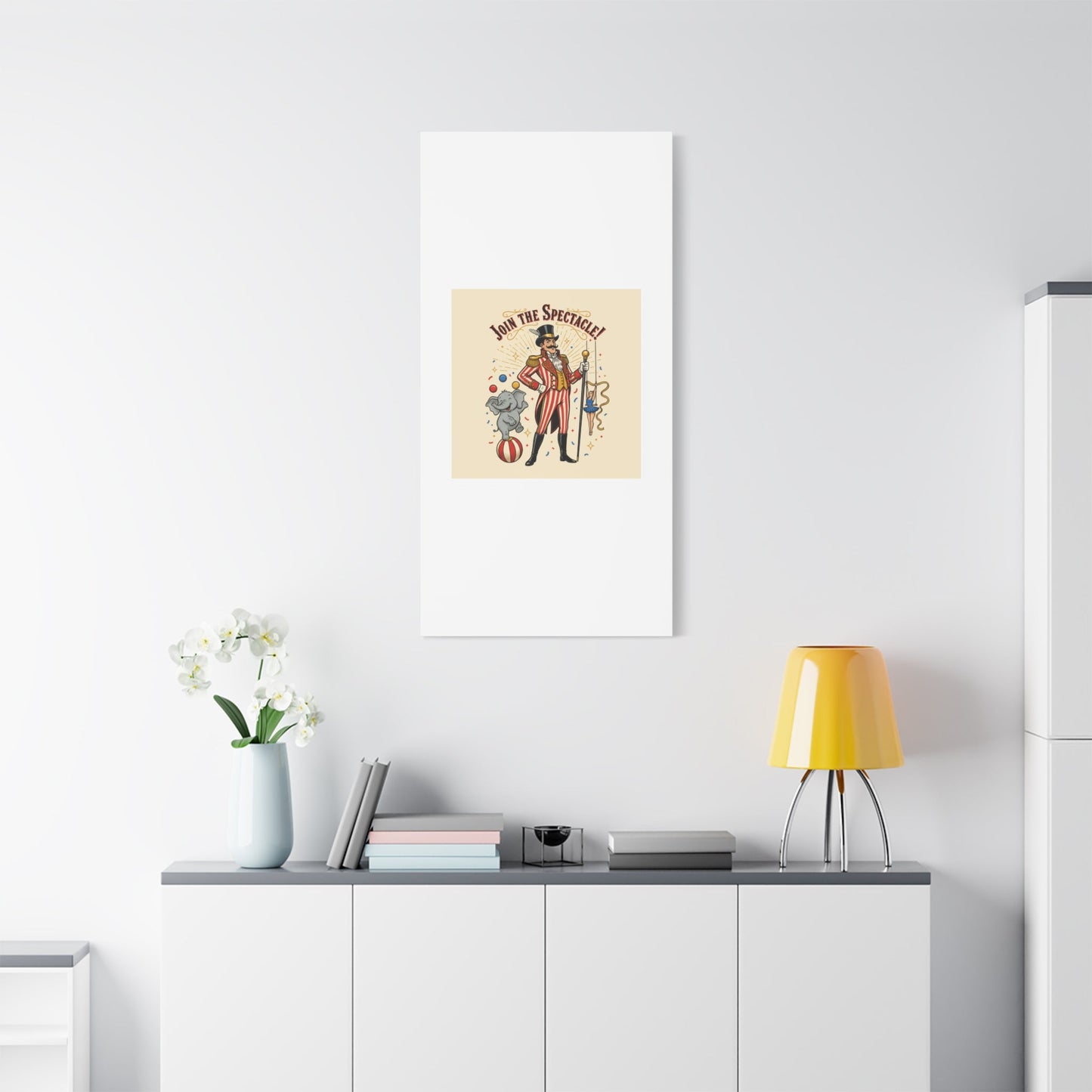 Join the Spectacle Circus Art Print | Matte Canvas, Stretched, Vintage Carnival Design