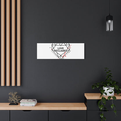 Love Reclaimed Canvas | modern heart design, minimalist love icon