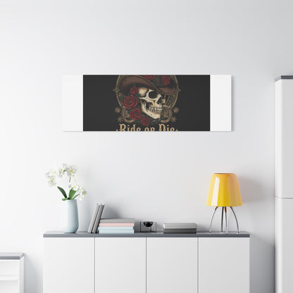 Ride or Die Skull Canvas | Western Skull Art, Gothic Americana