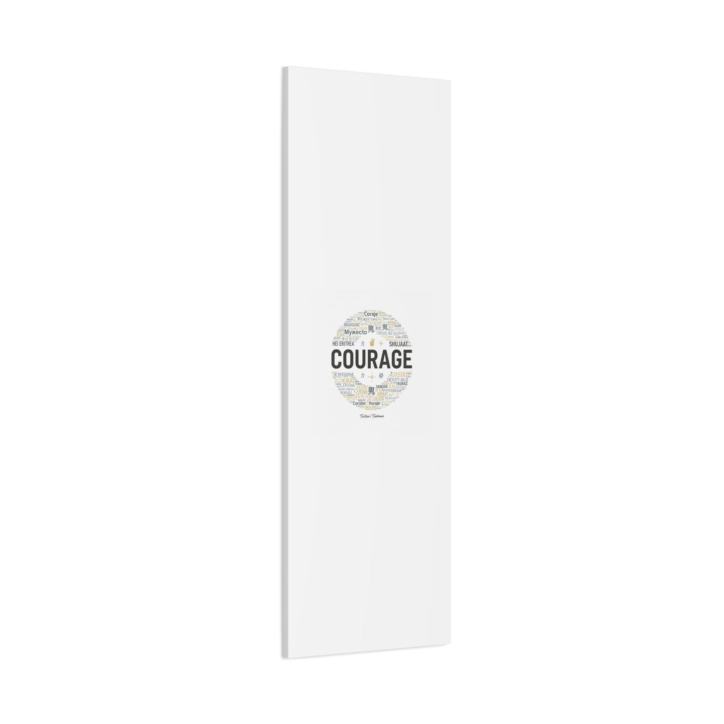 Courage Word Cloud Canvas | Fresh-Start Minimalism art print