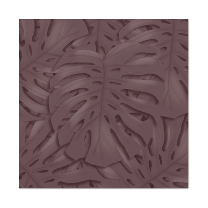 Merlot Monstera Canvas Print – Botanical Wall Art