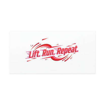 Lift Run Repeat Canvas | Fitness Wall Art, Gym Motivation