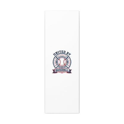 United by Baseball Canvas | Patriotic Baseball Graphic, Red White Blue Wall Art