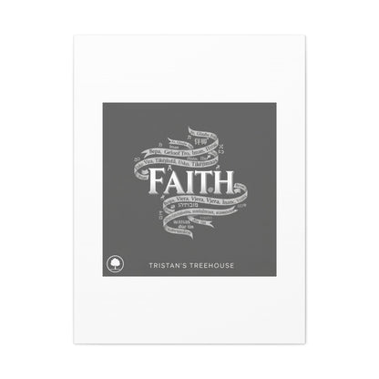 handwritten faith ribbon Canvas | sketch aesthetic, doodle design