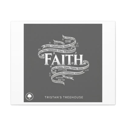 handwritten faith ribbon Canvas | sketch aesthetic, doodle design