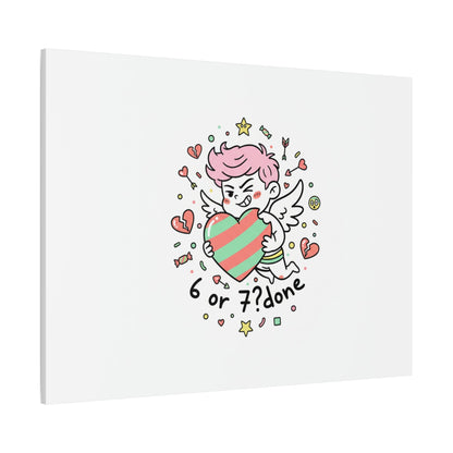 Weird Cupid heart illustration Canvas | Weird Valentine, quirky chaotic love